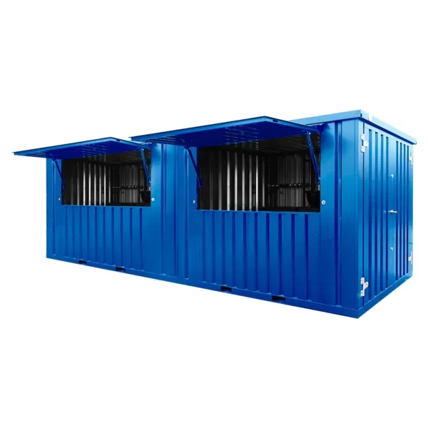 Contenedor plegable XL para barras, 6x2 metros, azul RAL 5015