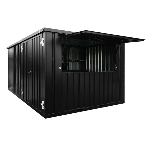 Contenedor plegable XL para barras, 4x3 metros, negro RAL 9005
