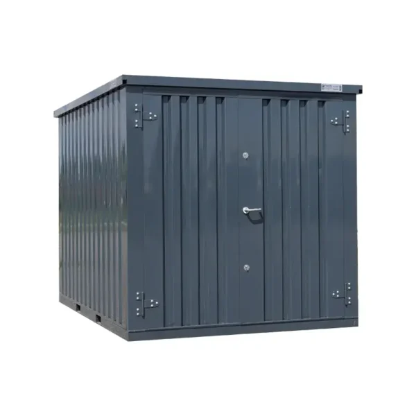 Contenedor plegable de 3x2 m en color antracita – con doble puerta